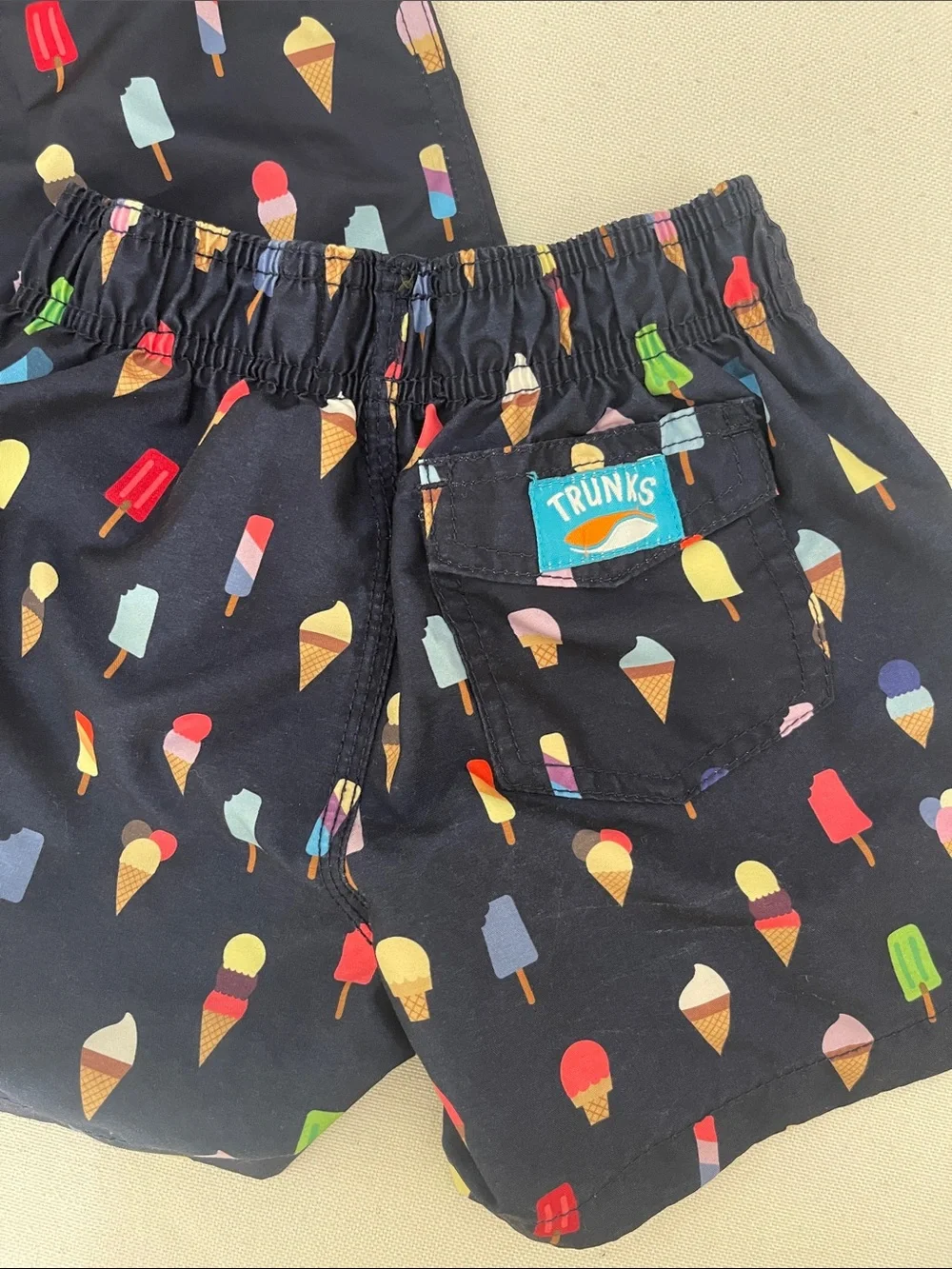 Navy Ice Cream Print Shirt & Shorts Set